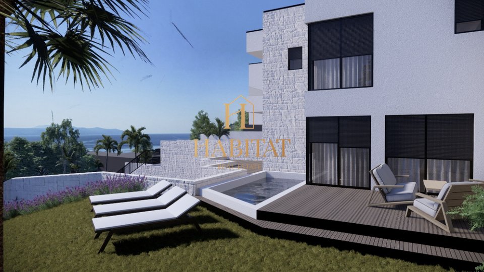 Lovran, kuća u nizu, 98.76 m2, novogradnja, bazen, terasa, pogled na more, prodaja