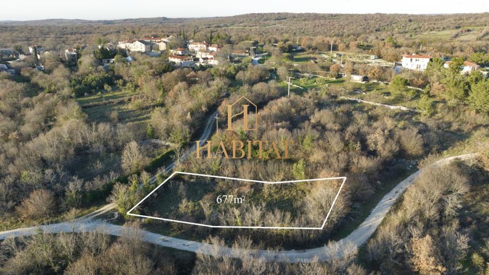 Istria, Canfanaro, Mrgani, terreno edificabile, 677 m2, 20 km da Rovigno, in vendita