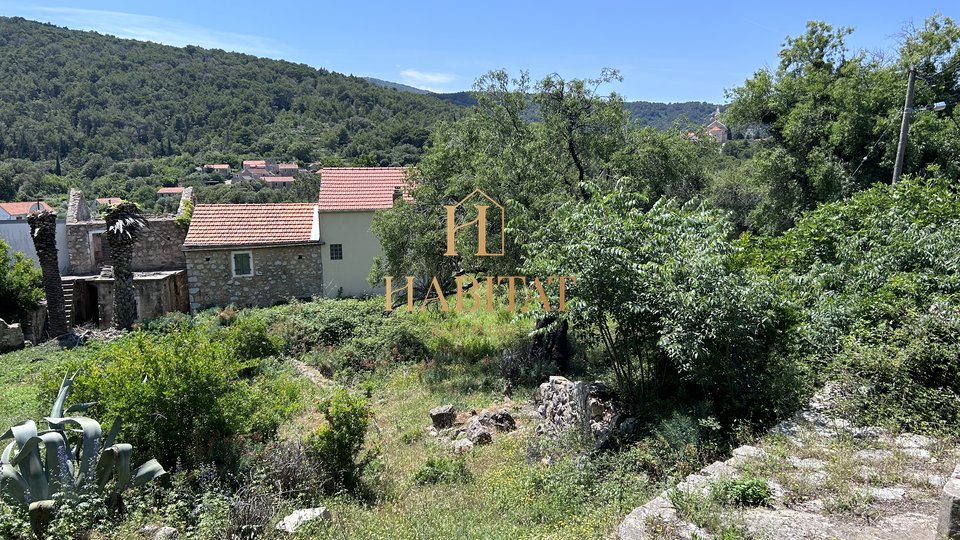 Dalmatien, Hvar, Dol Sv.Ana, Haus 46m2 mit Baugrundstück 650m2