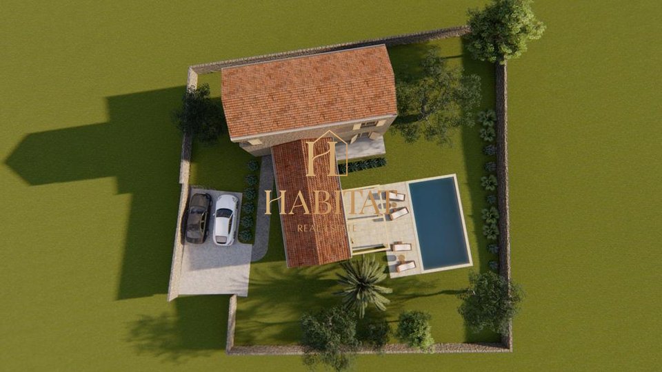 Istria, Majkusi, EXCLUSIVE building plot with all permits 857m2, house project 199m2, utilities paid