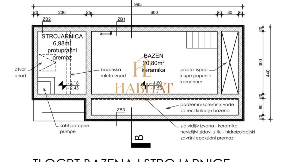 Istria, Umag, Lovrecica, building land 585m2 by the sea, smaller existing legalized building, project for a family house, open sea view