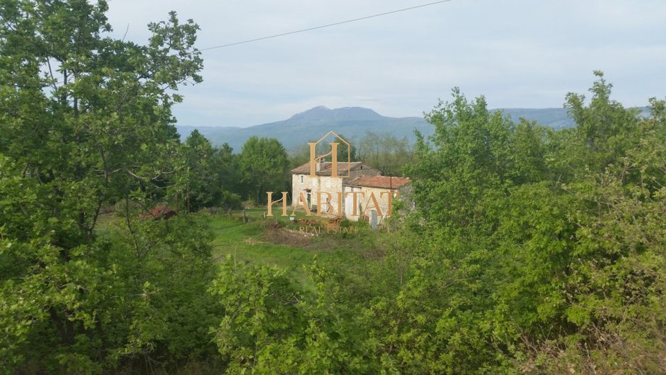 Istria, Kršan, house 300m2, building plot 4,600m2, for renovation, sale