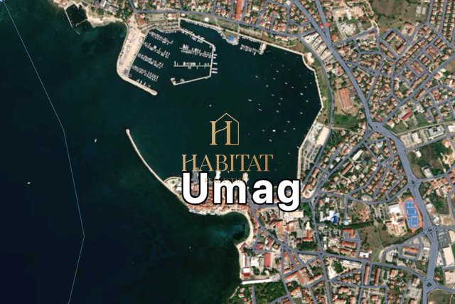 Istra, Umag, luksuzno stanovanje 1s+db, 50m2, 50m do morja in plaže, pogled na morje, prenovljeno, moderno