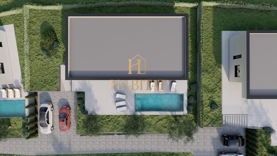 Labin - Nedešćina, luksuzna vila, 180m2, okućnica, bazen, parking