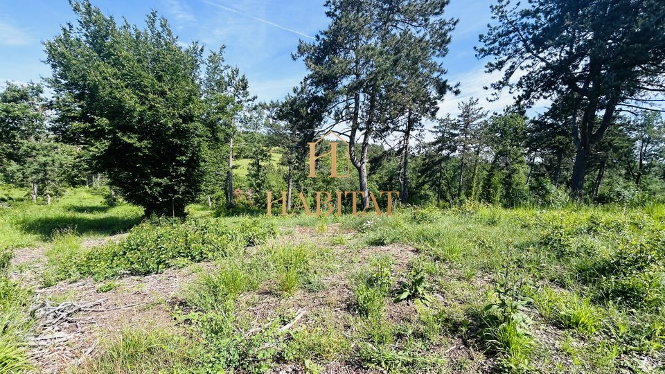 Istrien, Kaštel, Baugrundstück 1298m2, freier Blick in die Natur