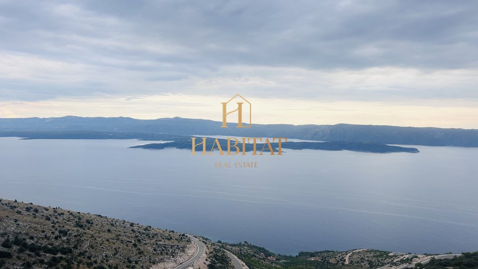 Dalmatia, Island Brač, Vidova Gora, plot 4,657m2, open sea view