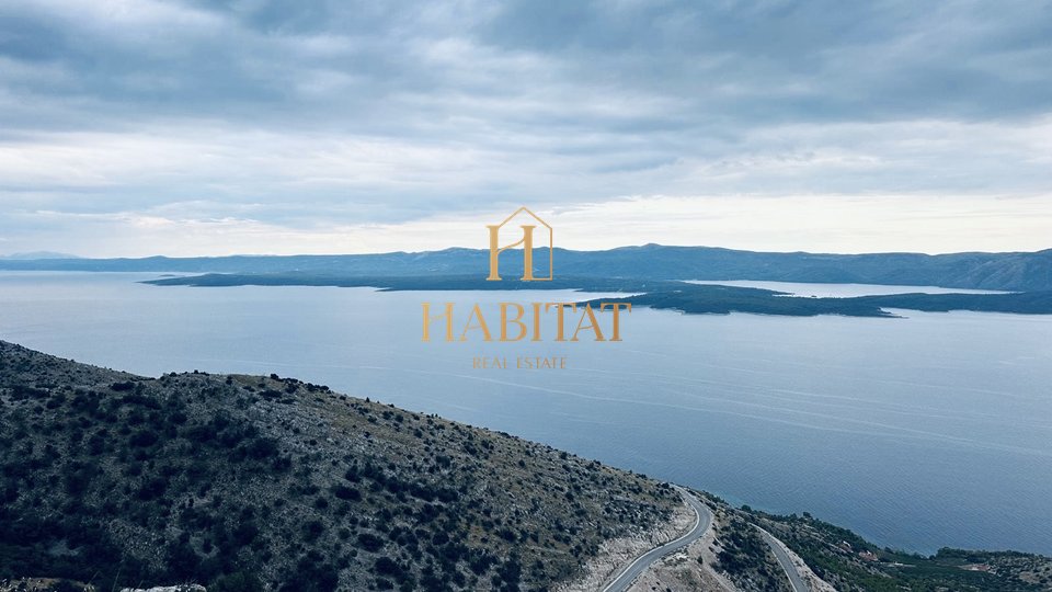 Dalmatia, Island Brač, Vidova Gora, plot 4,657m2, open sea view