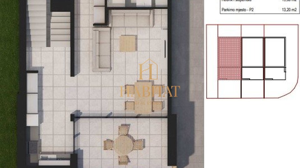 ISTRIEN, ZAMBRATIJA, ZWEISTÖCKIGE VIERZIMMERWOHNUNG 175m2, NEU GEBAUT