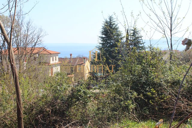 Lovran, Oprić, construction land  984 m2, sea view